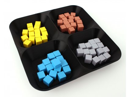 Čtyrmiska - univerzální miska na žetony (Barva Černá)