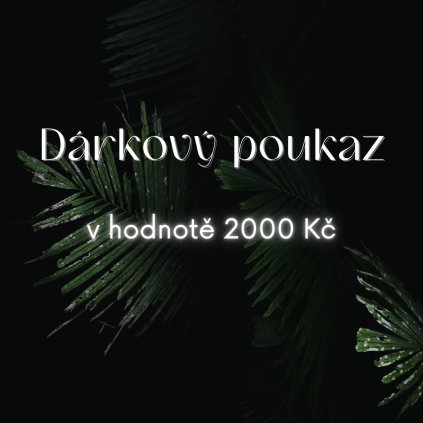 Dárkový poukaz v hodnotě 2000Kč