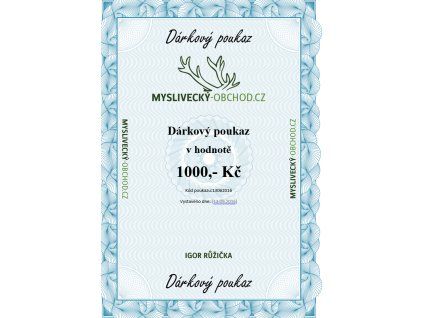 Dárkový poukaz v hodnotě 1000,- Kč