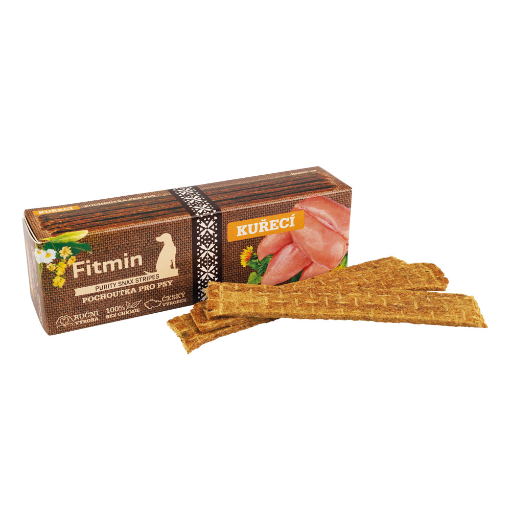 Fitmin Purity Snax Stripes Kuřecí pochoutka pro psy 35 g