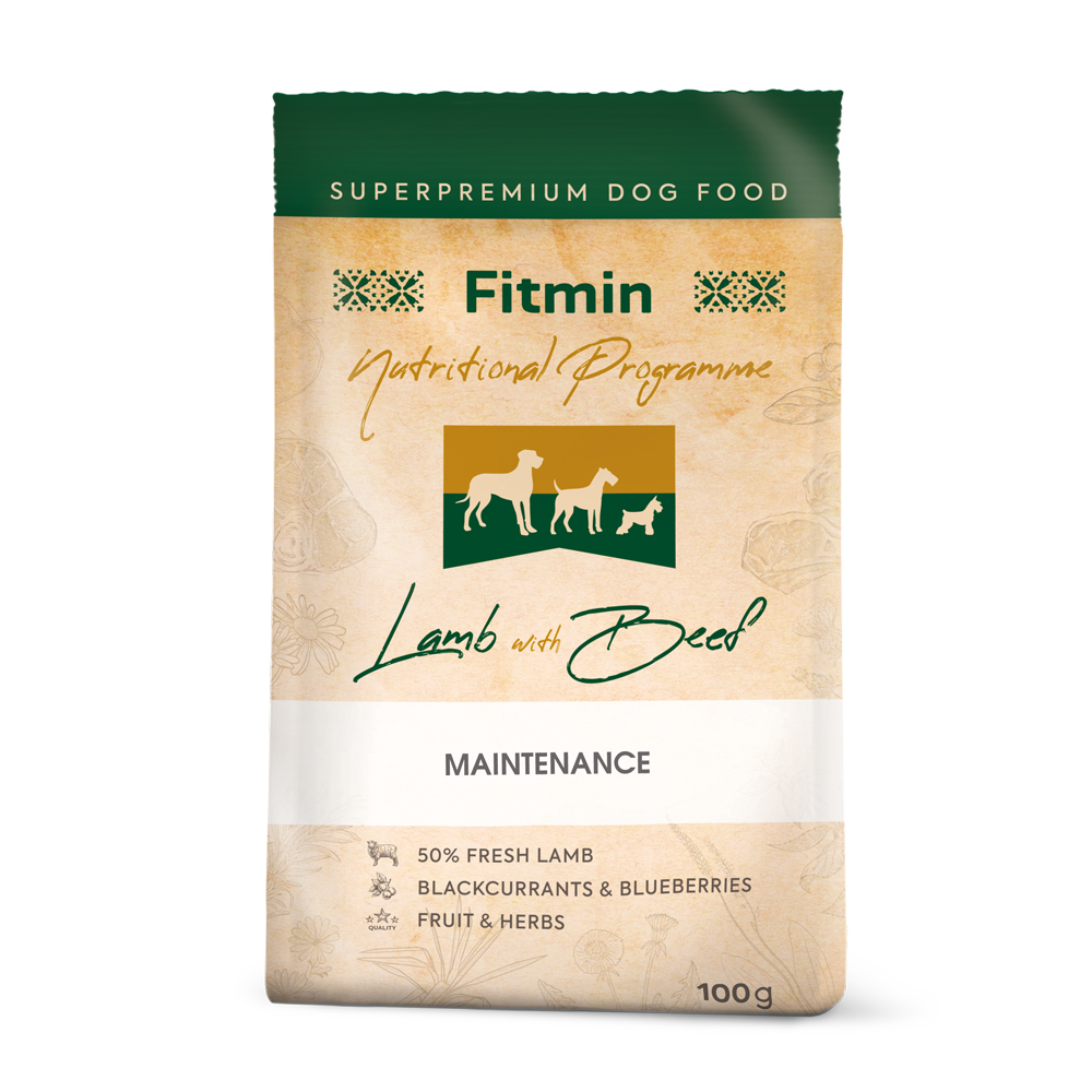Vzorek krmiva Fitmin Medium Maxi Maintenance Lamb with Beef pro psy 100 g
