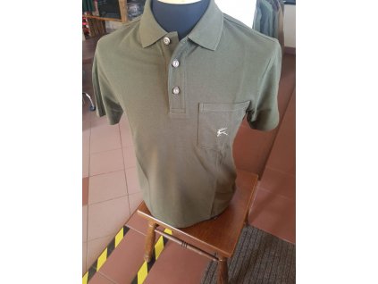 Tričko s límečkem a kapsou s výšivkou (jelen)