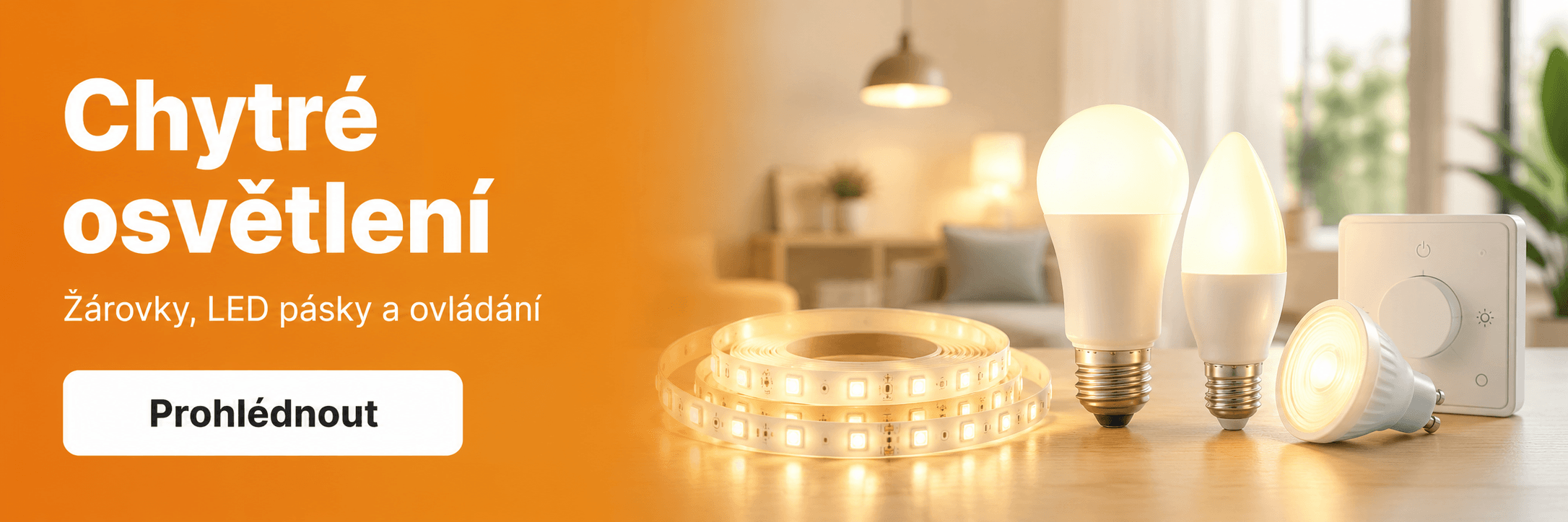 Chytré osvětlení – žárovky, LED pásky a chytré ovládání světel