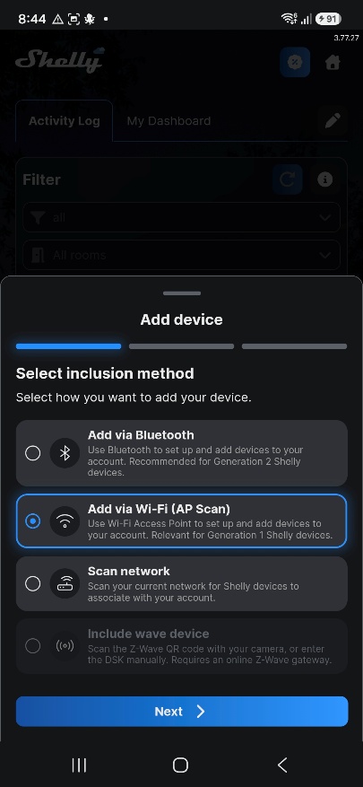 Nastavení vánočního osvětlení v aplikaci Shelly Smart Control – snímek 2
