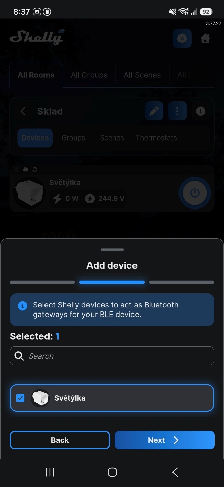 Nastavení vánočního osvětlení v aplikaci Shelly Smart Control – snímek 17