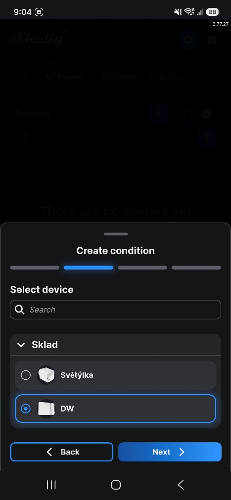 Nastavení vánočního osvětlení v aplikaci Shelly Smart Control – snímek 23
