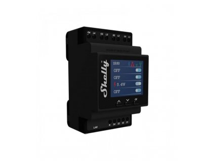 Shelly Pro 4PM - spínací modul na DIN lištu 4x 16A (LAN, WiFi, Bluetooth)