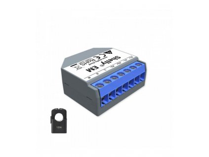 Shelly EM + 1x 120A svorka - měření spotřeby až s 2 svorkami do 120A, výstup 1x2A (WiFi)