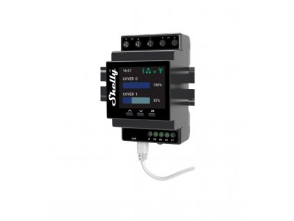 Shelly Pro PM Cover Shutter PM - modul pro DIN lištu pro ovládání 2 motorů (LAN, WiFi, Bluetooth)