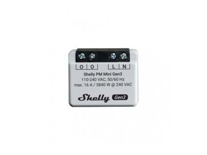 Shelly PM Mini Gen3 - modul pro měření spotřeby do 16A (WiFi, Bluetooth)