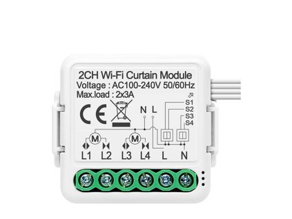 Modul inteligentního záclonového spínače WiFi Avatto N-CSM01-2 TUYA