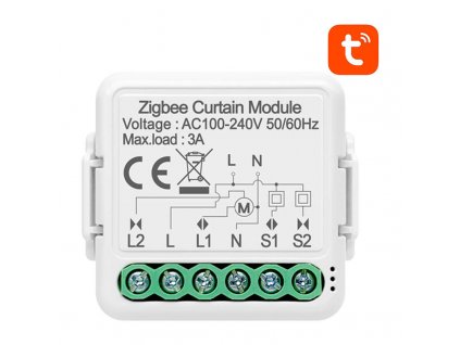 Modul chytrého záclonového spínače ZigBee Avatto N-ZCSM01-1 TUYA