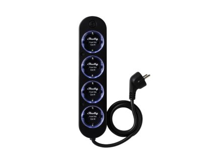shelly power strip 4 gen4 cerna chytra prodluzovacka s merenim spotreby wifi bluetooth zigbee matter