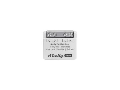 shelly em mini gen4 modul pro mereni spotreby do 16a wifi bluetooth zigbee matter