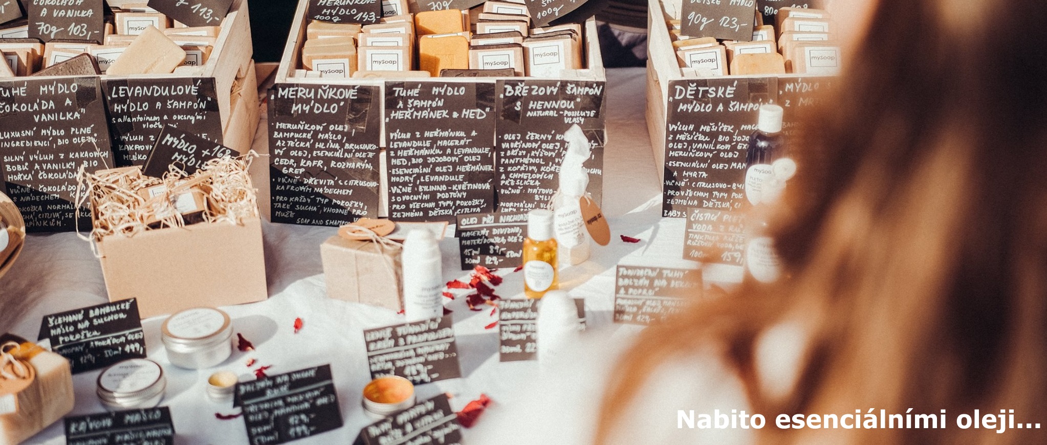 tuhá mýdla a šampóny