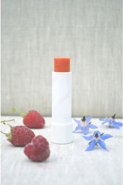 Lesk na rty s medem, malinou a levandulí