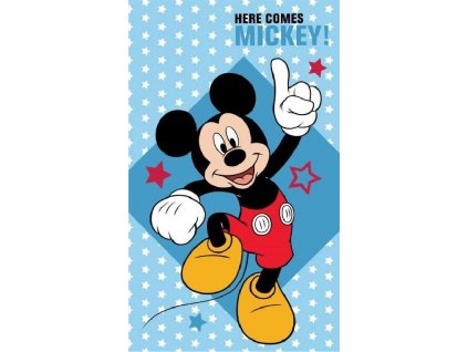 DETEXPOL Dětský ručník Mickey hvězdičky Bavlna - Froté, 50/30 cm