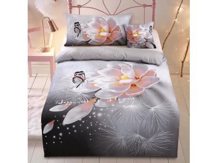 UNIVERSAL DESIGN 3D Povlečení Magnolia micro Polyester - mikrovlákno, 140/200, 70/90 +40/40 cm