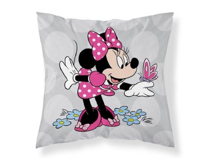 DETEXPOL Povlak na polštářek Minnie grey micro Polyester, 40/40 cm - skladem