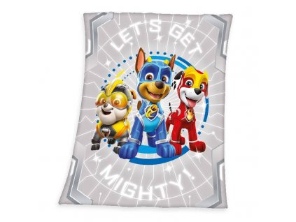 HERDING Fleece deka Paw Patrol grey Polyester, 130/160 cm