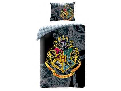HALANTEX Povlečení Harry Potter black Bavlna, 140/200, 70/90 cm - SKLADEM