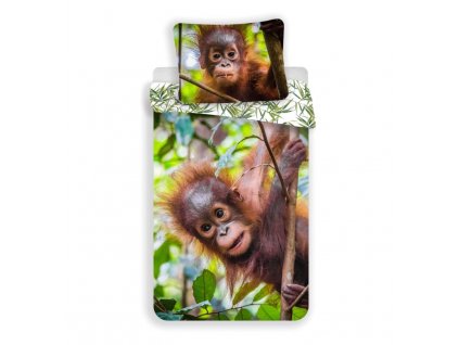 JERRY FABRICS Povlečení Orangutan 02 Bavlna, 140/200, 70/90 cm
