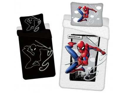 JERRY FABRICS Povlečení Spiderman 02 svítící Bavlna, 140/200, 70/90 cm