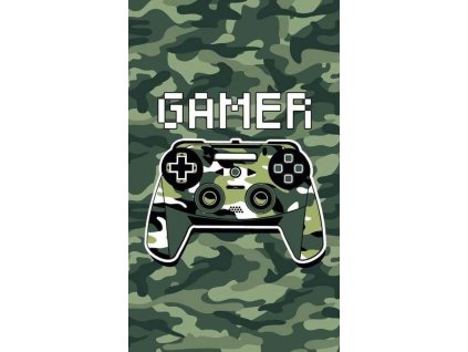 DETEXPOL Dětský ručník Gamer Army Bavlna - Froté, 50/30 cm