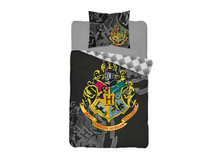 DETEXPOL Povlečení Harry Potter Black Bavlna, 140/200, 70/80 cm