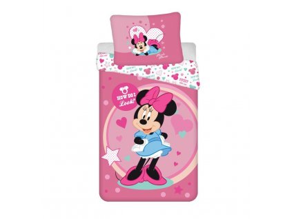 JERRY FABRICS Povlečení Minnie Sweet like me micro Polyester - mikrovlákno, 140/200, 70/90 cm