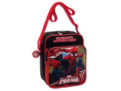 Taška přes rameno s kapsou Spiderman Red City19 cm - SKLADEM