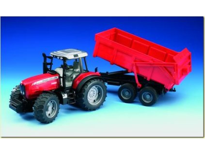 Traktor Massey Ferguson 7480 s valníkem 02045