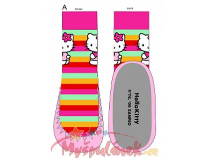 Hello Kitty ponožky s podrážkou proužek