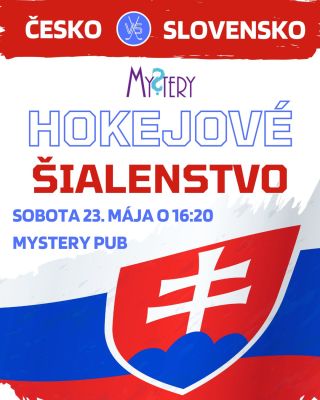 Hokej na 3,5 metrovom plátne? Príďte ku nám do Mystery pubu! Rezervujte si stôl čo najbližšie k plátnu, alebo sledujte aj...