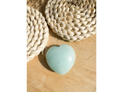 Hmatka srdce z akvamarínu