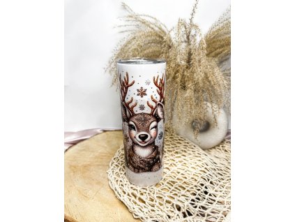 Termohrnek s vánočním motivem jelenů