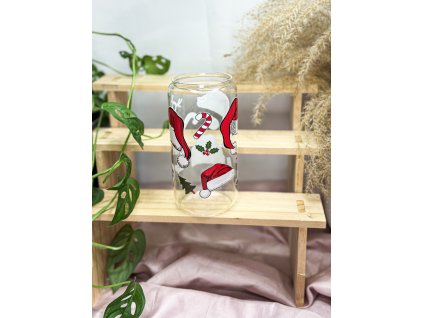 sklenička se santovskou čepicí