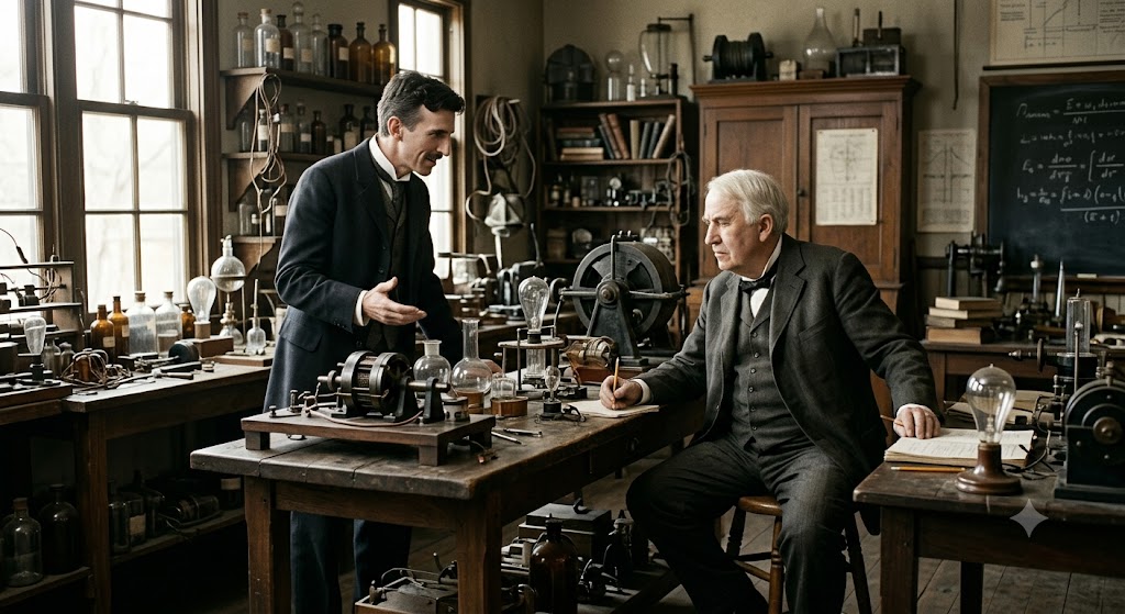 Edison, Tesla