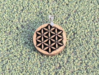 Přívěšek květ života MINI buk 2,5 cm