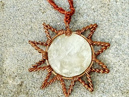 Sluníčka z And - přívěšek s křištálem  6 cm