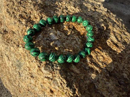 Dámský náramek imitace MALACHIT - kámen transformace