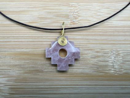 Šamanský přívěsek CHAKANA růženín - 3 cm