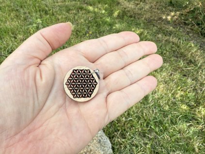 Přívěšek květ života malý buk 3 cm