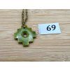 Šamanský přívěsek CHAKANA světle zelená #69 - 3 cm