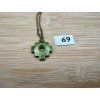 Šamanský přívěsek CHAKANA světle zelená #69 - 3 cm