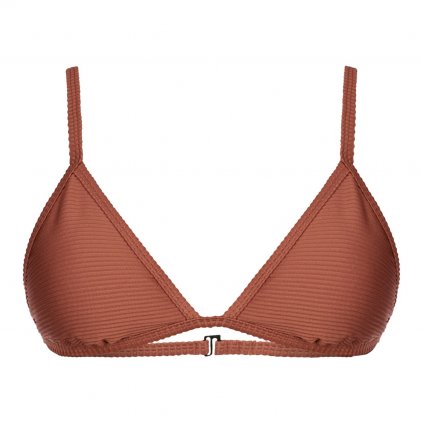 Rib Triangle Bikini Top, Rusty Red (Velikost 38)
