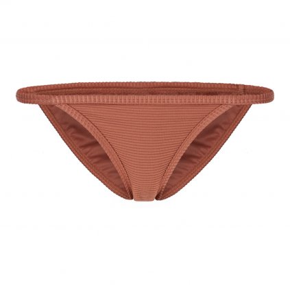 Rib Triangle Bikini Bottom, Rusty Red