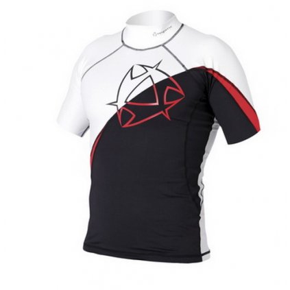 Lykra Arrow Rash Vest S/S, Black/Red (Velikost S)