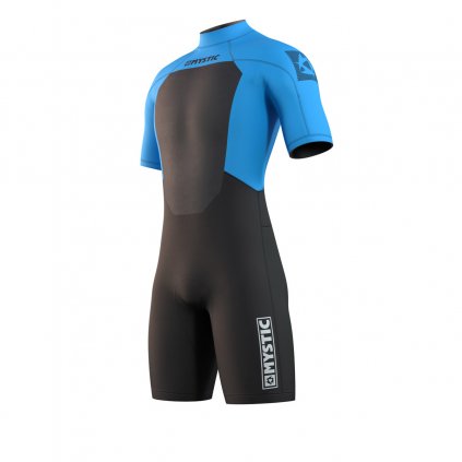 Neoprén Brand Shorty 3/2mm Flatlock Bzip, Global Blue (Velikost M)