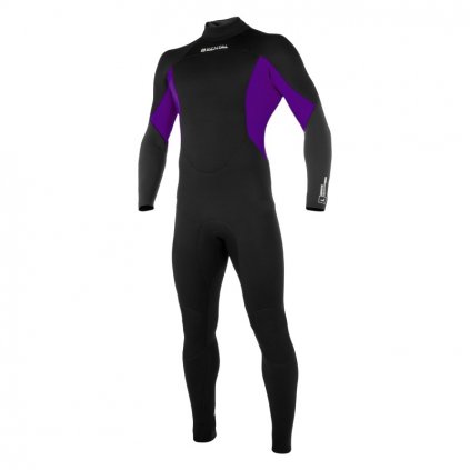 Neoprén Rental Fullsuit 3/2mm Bzip Flatlock Unisex, Rainbow